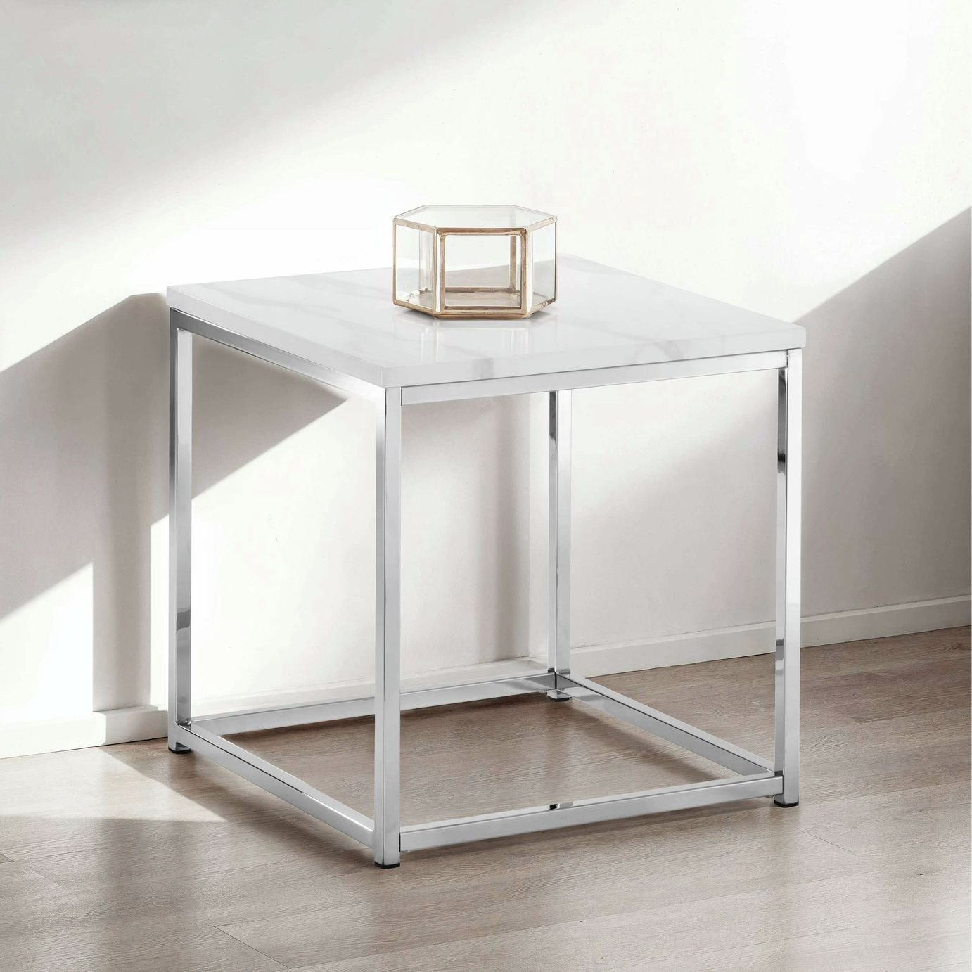 Julian Bowen Scala Side Lamp Table - Silver
