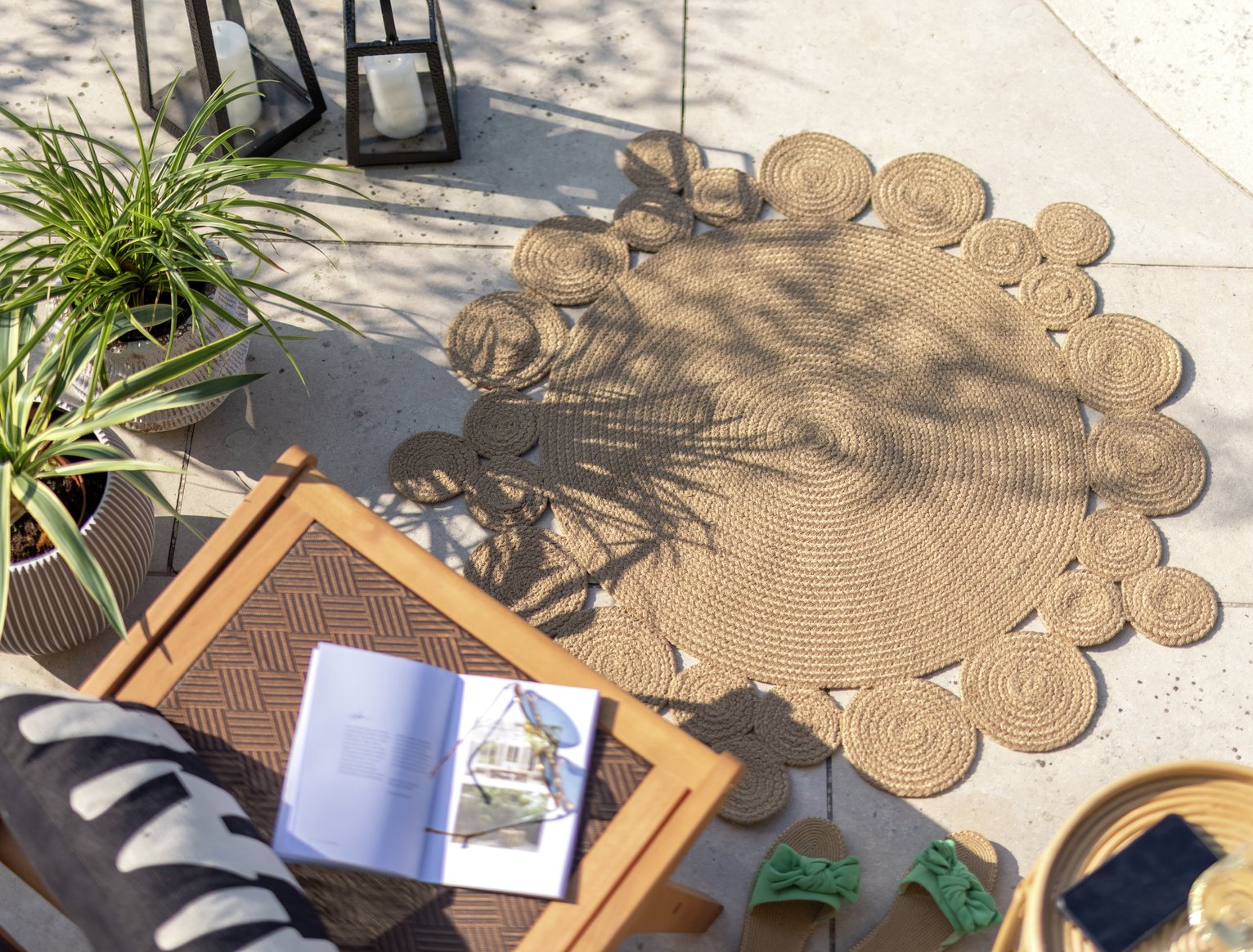 Habitat Circular Natural Outdoor Rug