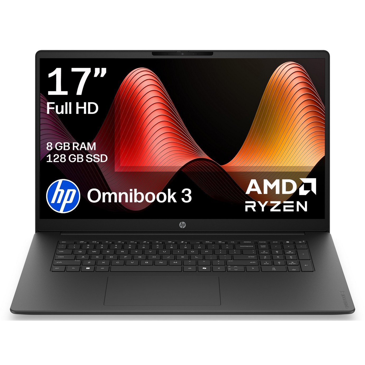 HP OmniBook 3 17-dp0008nax 17in R3 8GB 128GB Laptop