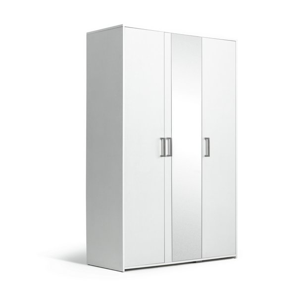 Buy Argos Home Oslo 3 Door Mirror Wardrobe - White | Wardrobes | Argos