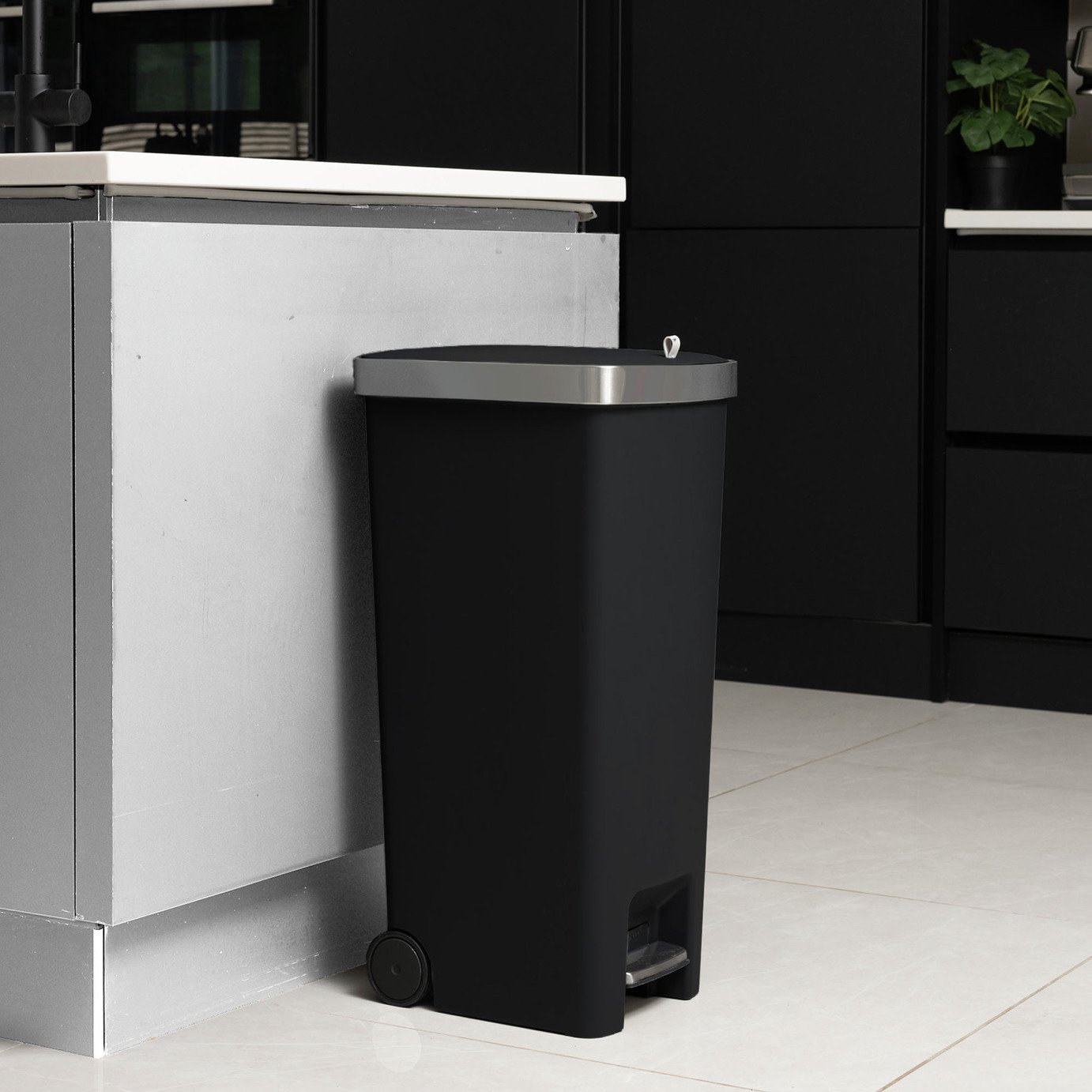 Addis 45 Litre Soft Close Kitchen Pedal Bin - Black