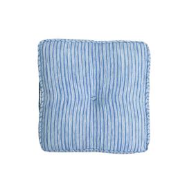 Garden Stripe Outdoor Floor Cushion - Blue