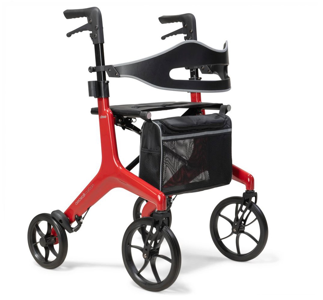 Drive Medical AeroWalk Carbon Rollator Red