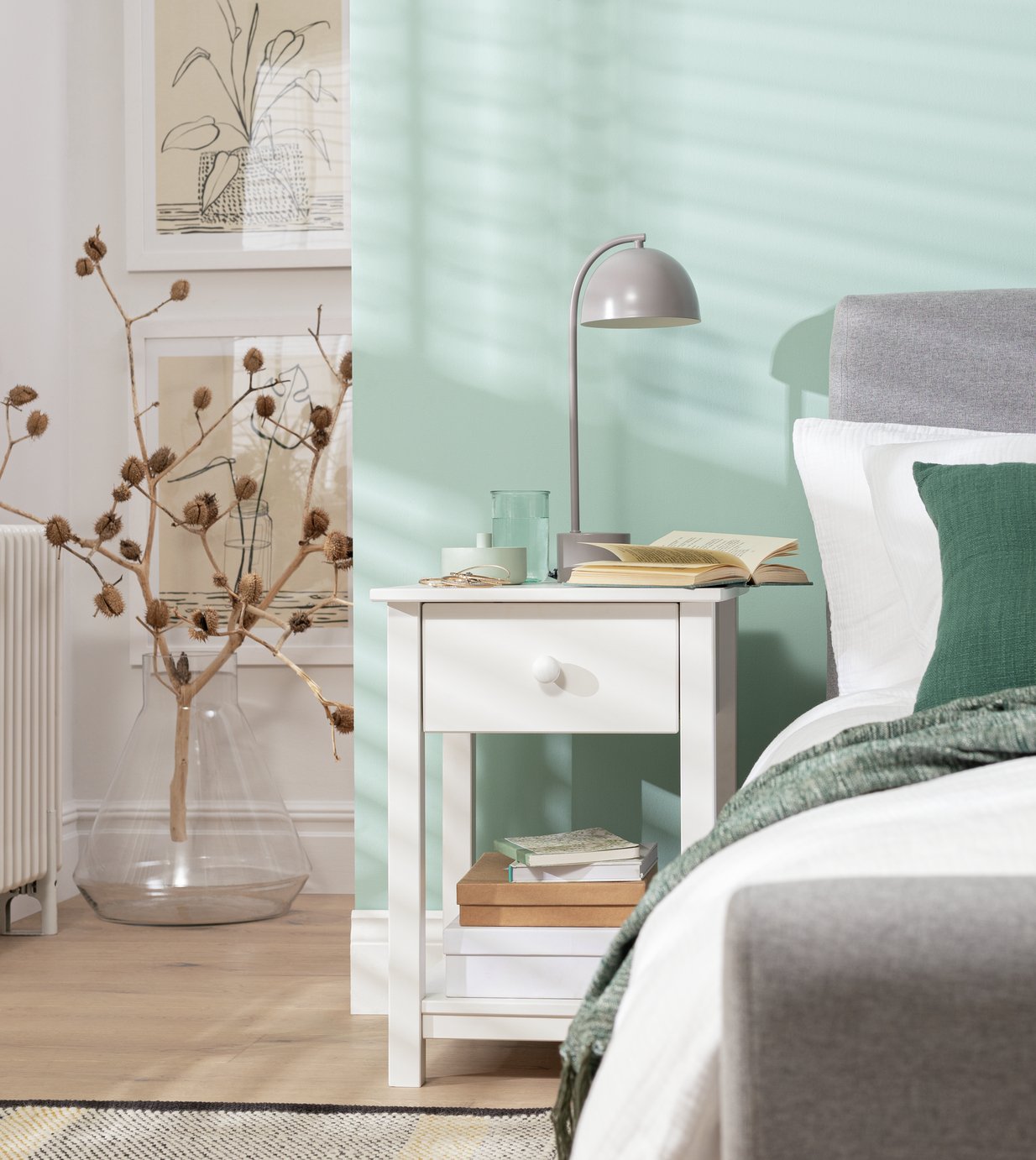Argos Home Scandinavia 1 Drawer Bedside Table
