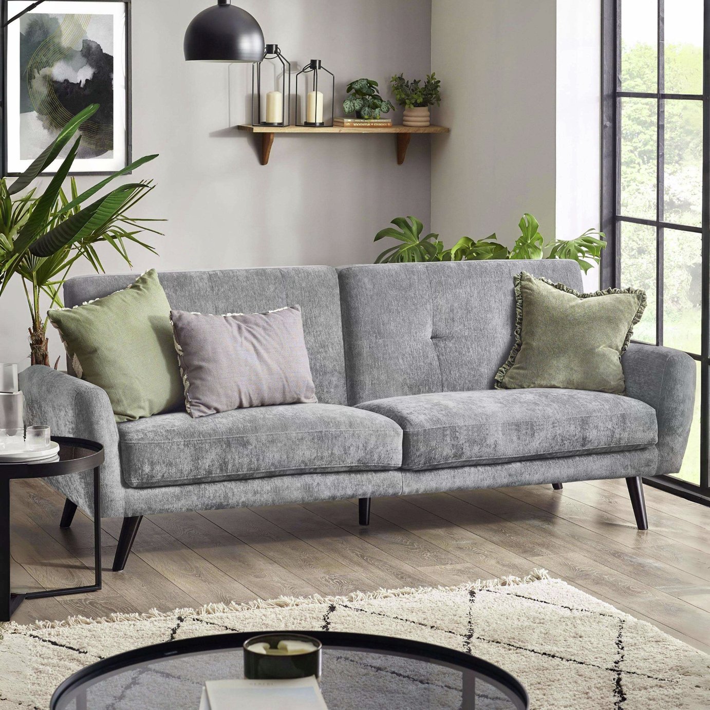 Julian Bowen Monza Fabric Sofa Bed - Dove