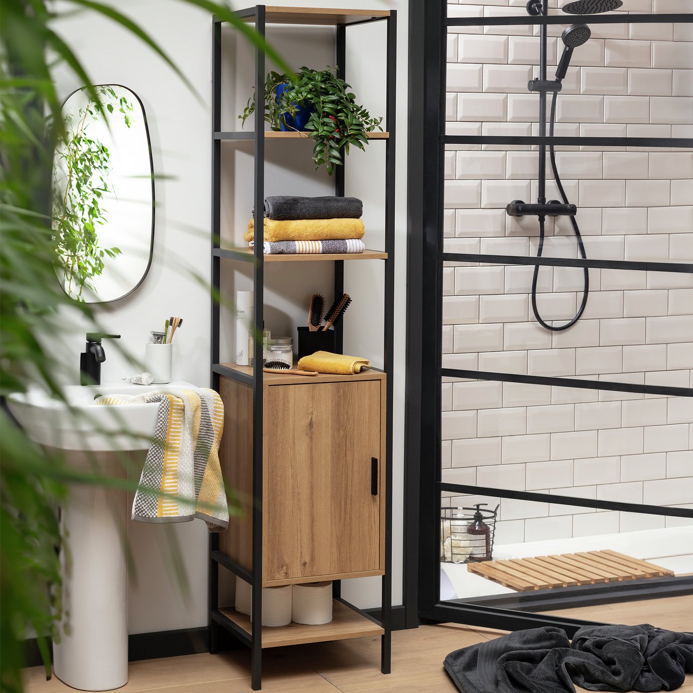 Argos Home Loft Living Tall Boy - Oak