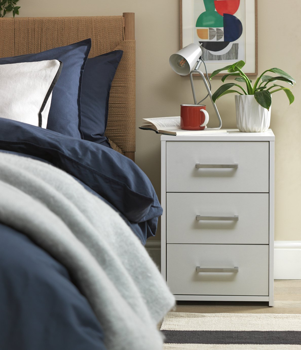 Argos Home Oslo 3 Drawer Bedside Table