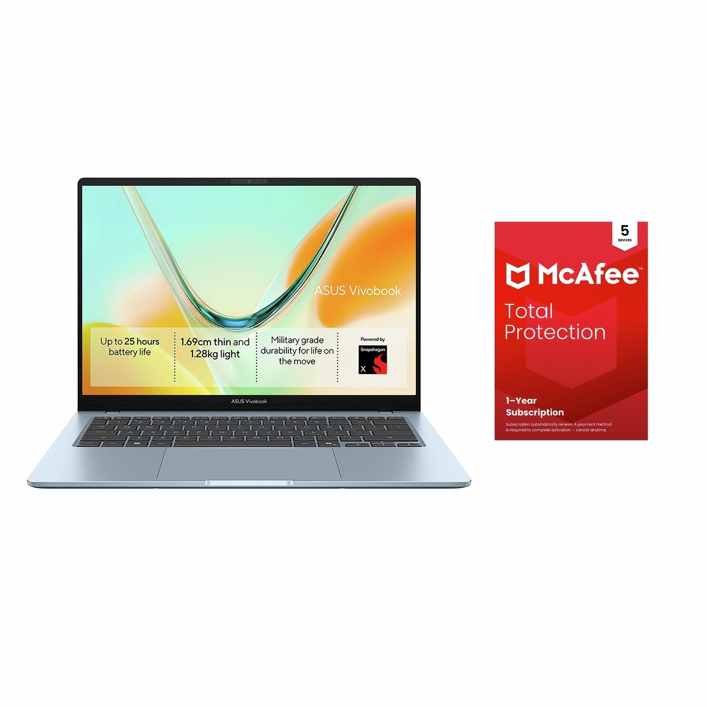 ASUS Vivobook 14 14in Snapdragon 8GB 256GB Laptop