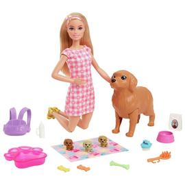 Barbie Newborn Pups Playset with Doll & Puppy Toys
