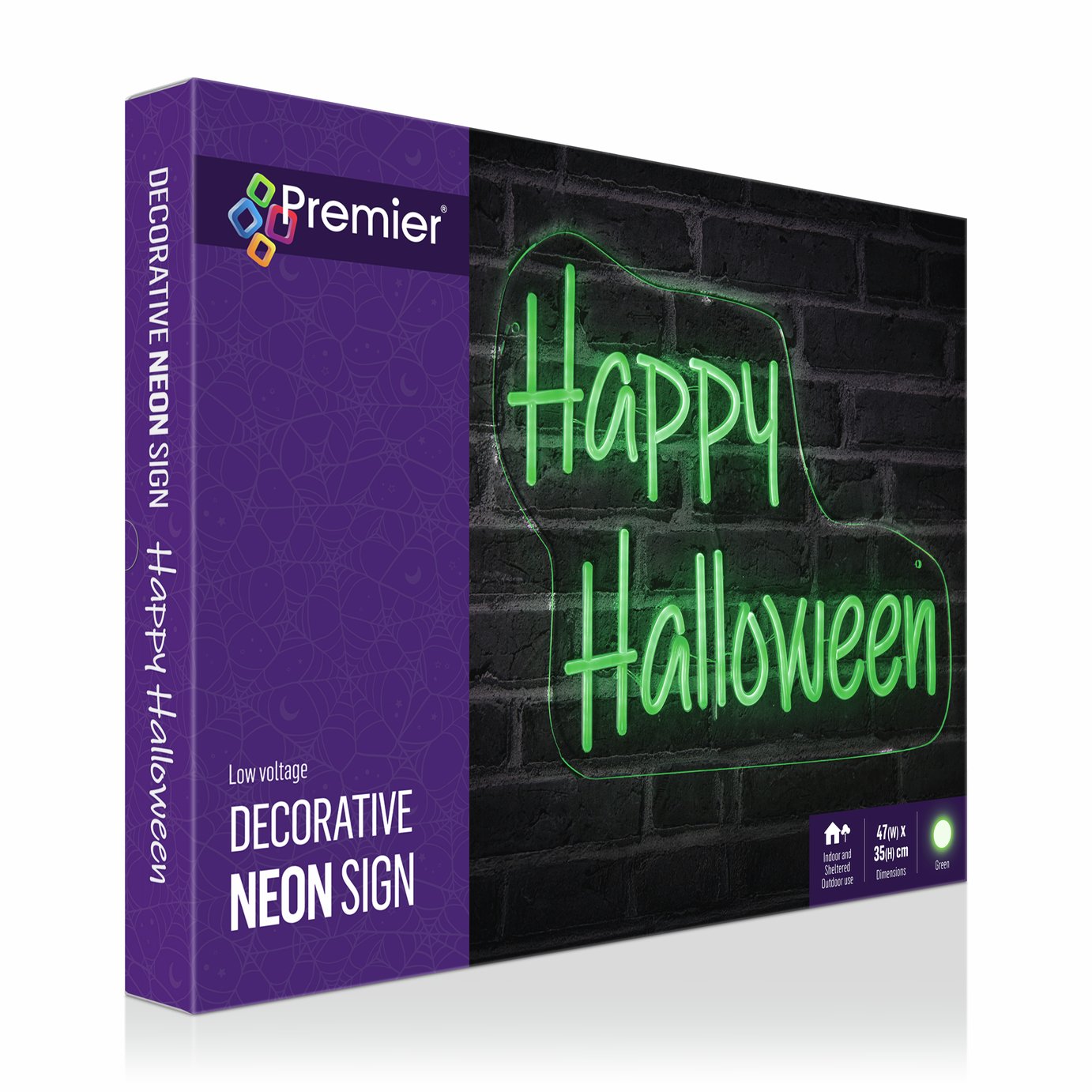 Premier Decorations Halloween Neon Happy Halloween Message Wall Sign Decoration