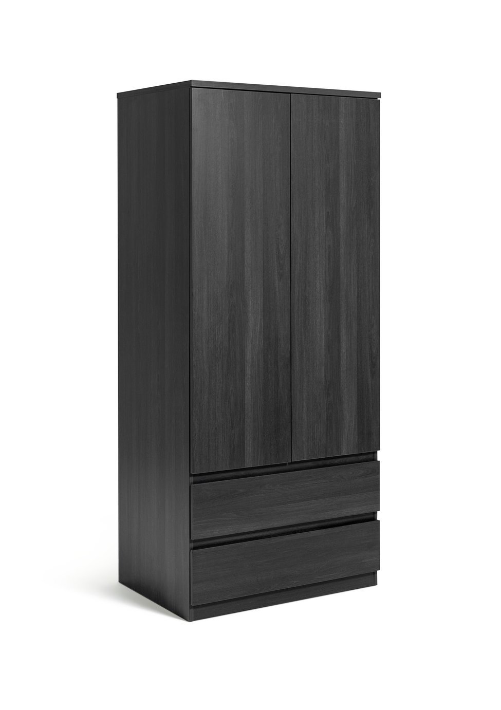 Argos Home Jenson 2 Door 2 Drawer Wardrobe - Black Brown