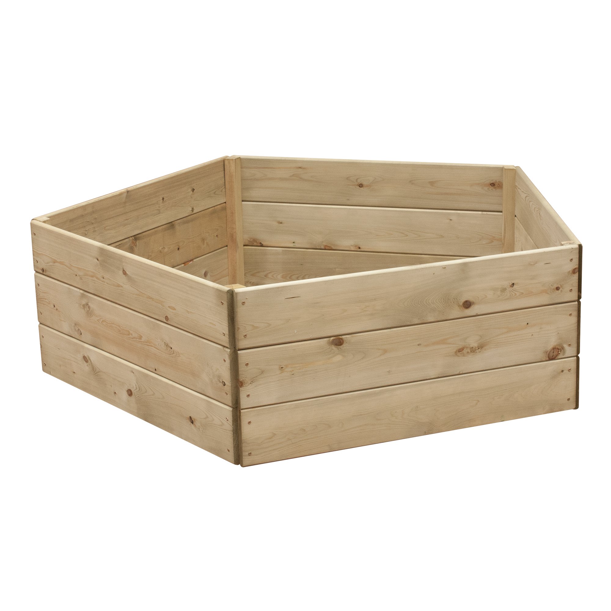 Greena Pentagonal Wooden Raised Bed 45 cm High, 90cm each side