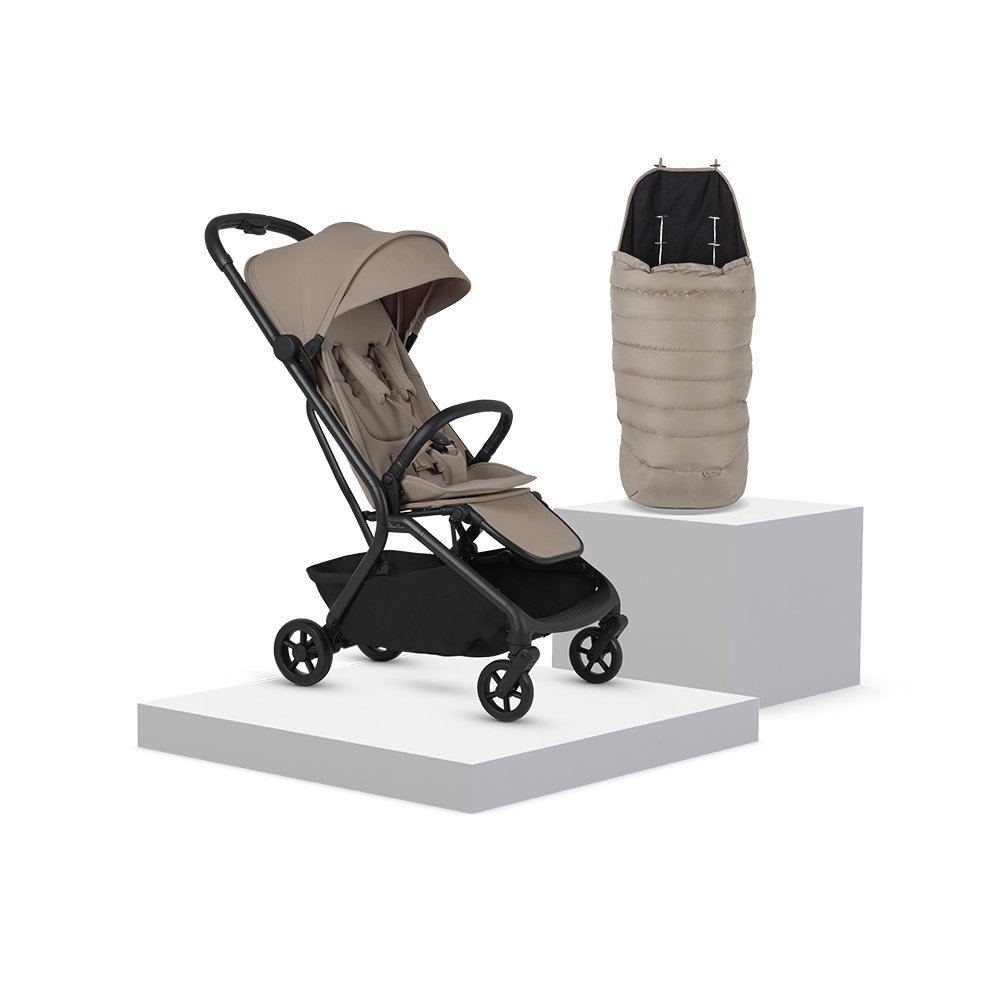 Silver Cross Nia Stroller and Footmuff Bundle - Champagne