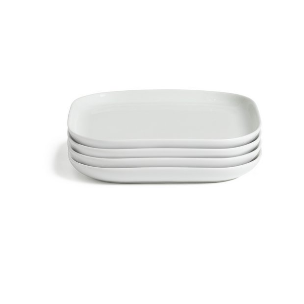 Buy Habitat Riko Square Piece Side Plate White Plates Habitat