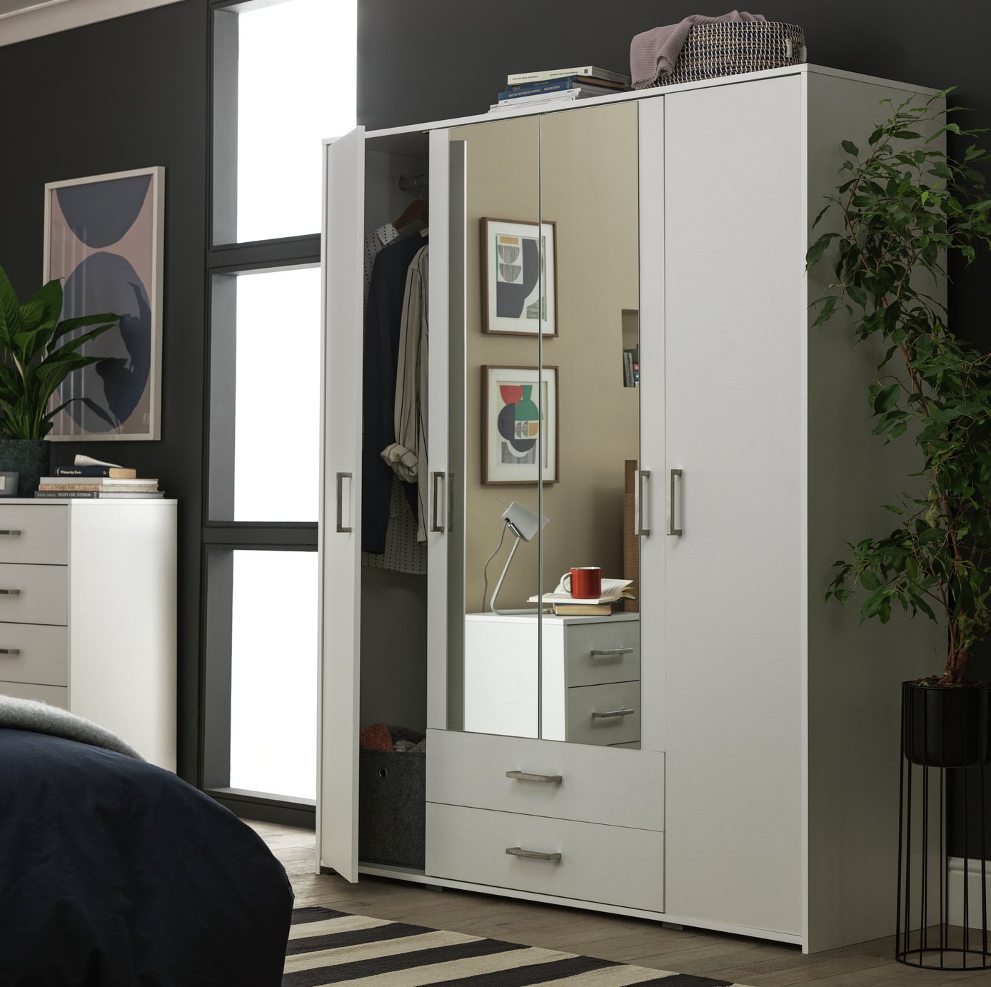 Argos Home Oslo 4 Door 2 Drawer Wardrobe