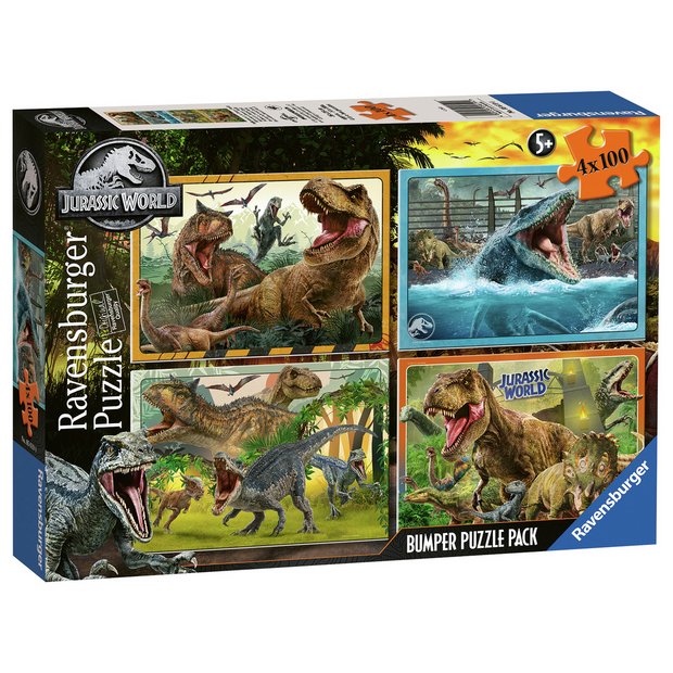 Buy Jurassic World 4 X 100 Piece Jigsaw Puzzle Jigsaws and