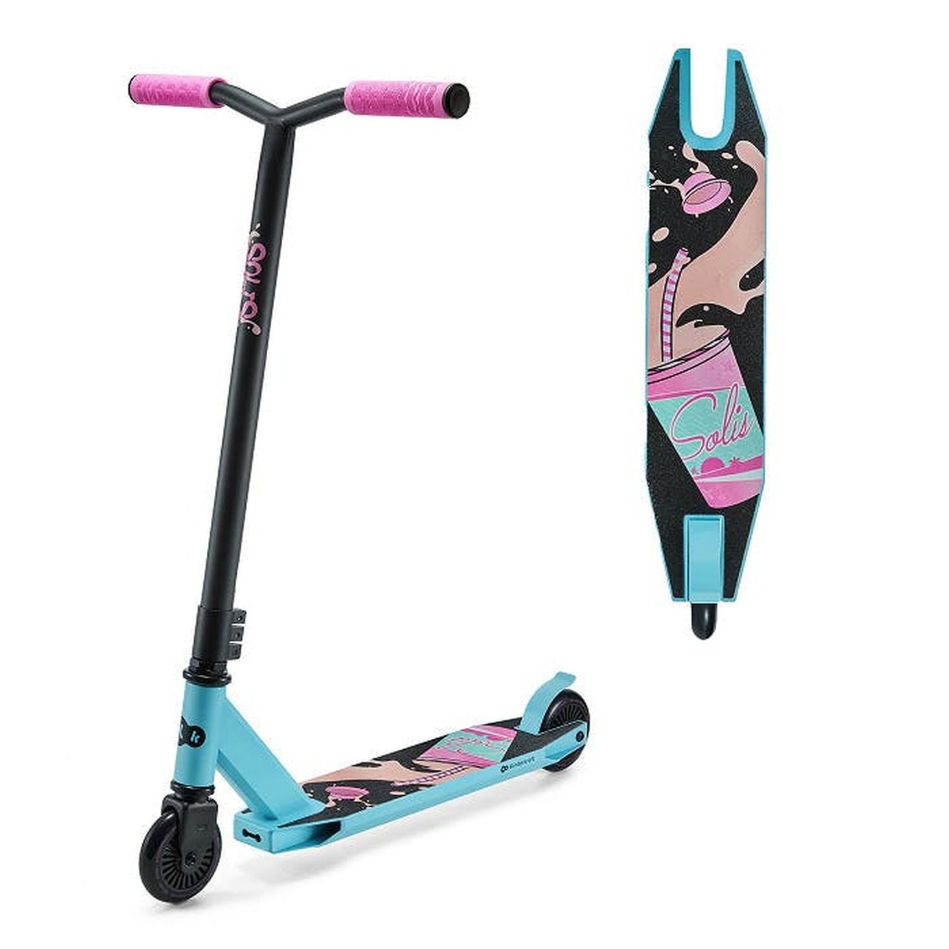 Kinderkraft Solis 2 Wheel Stunt Kids Scooter - Pink
