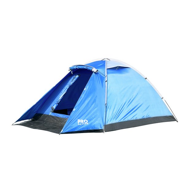 Buy Pro Action 4 Person 1 Room Dome Camping Tent with Porch