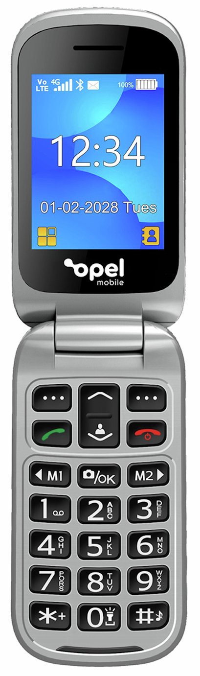 SIM Free Opel Mobile FlipPhone 6 Mobile Phone - Black & Silver