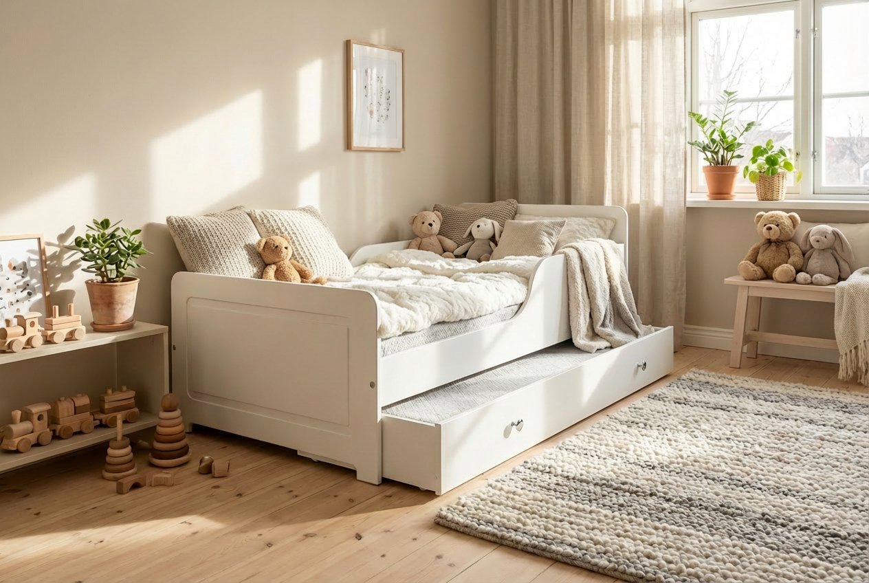 Habitat Brooklyn Toddler Bed With Drawer - White