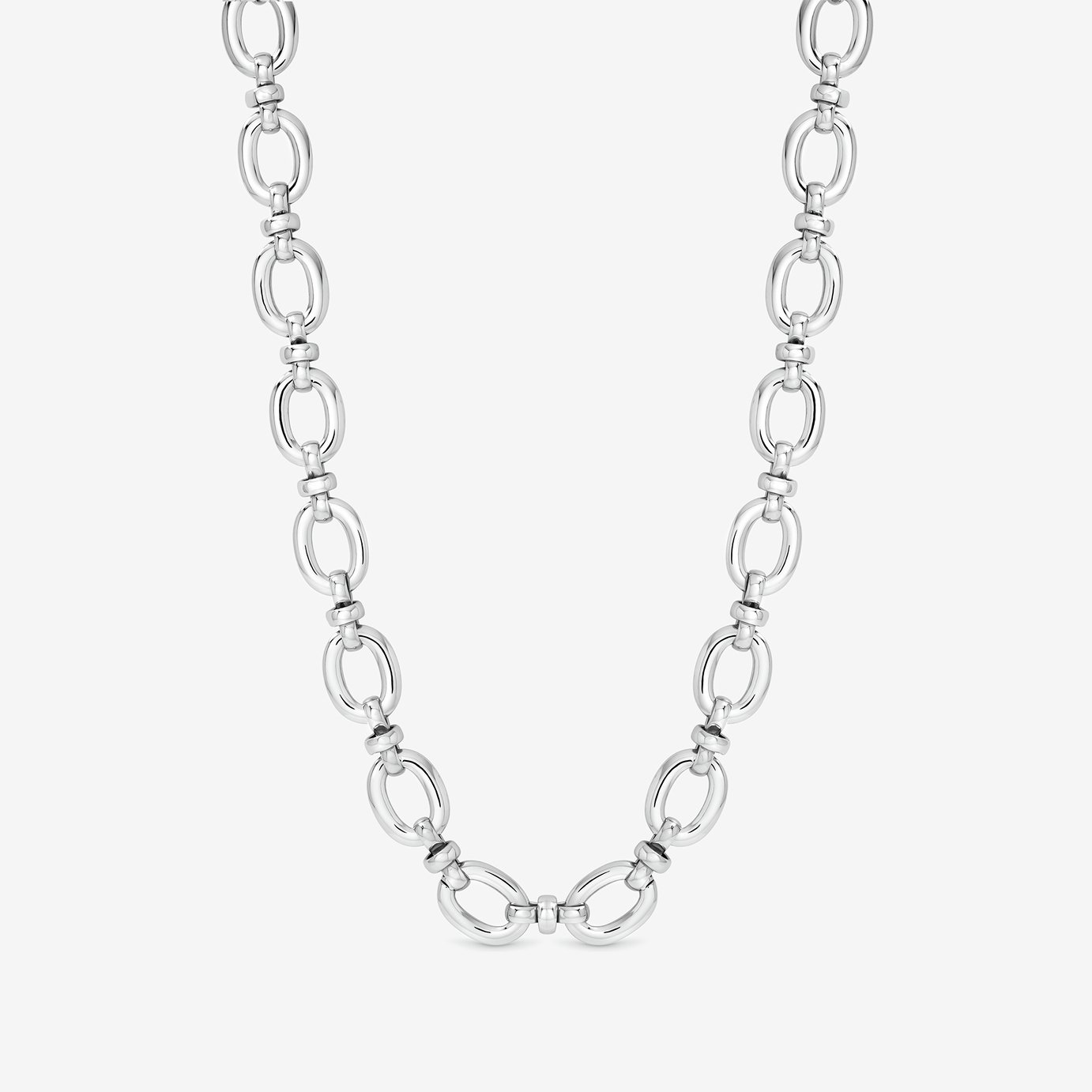 Jon Richard Silver Plated Open Link Necklace