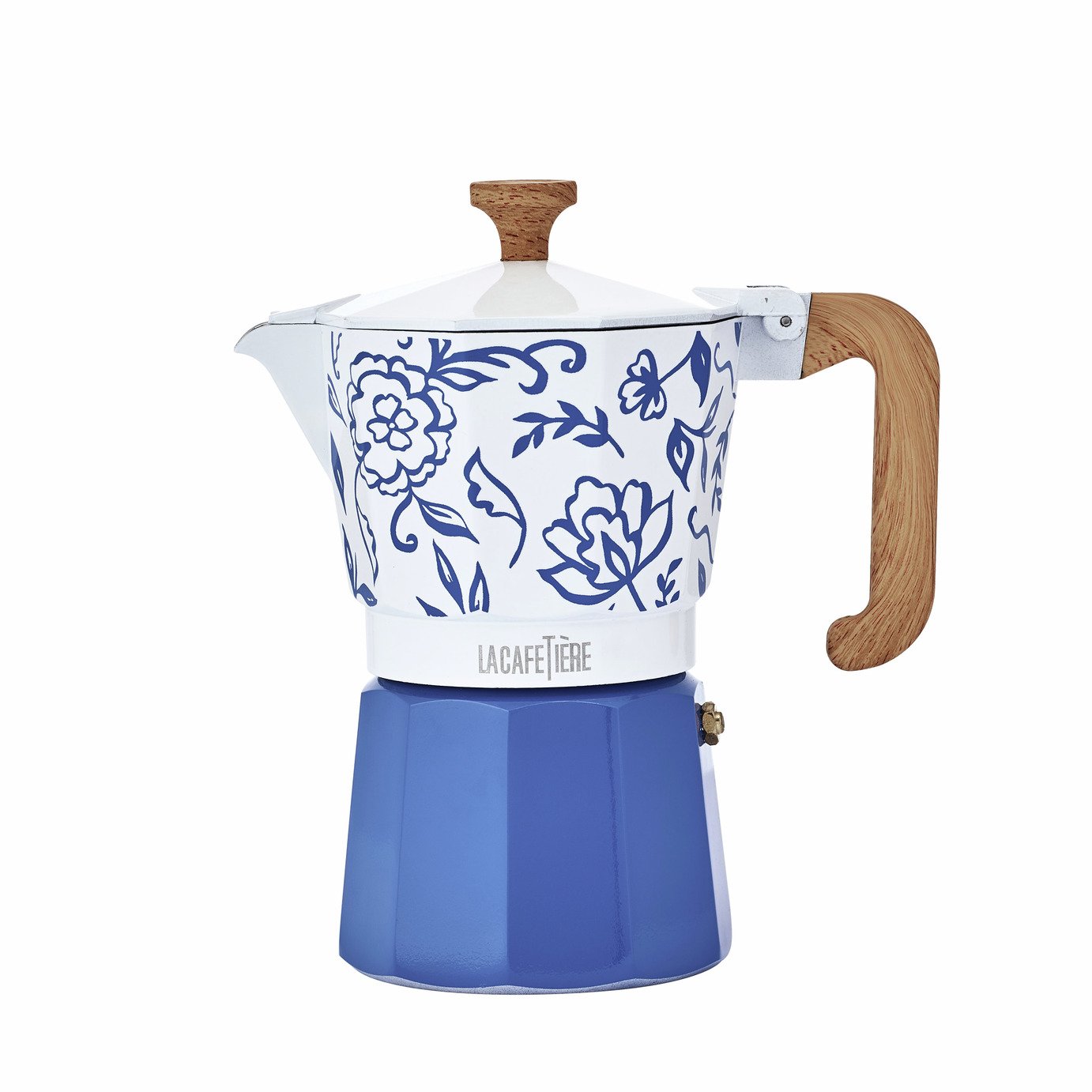 La Cafetiere Venice 6 Cup 290ml Espresso- Blue Fiorato