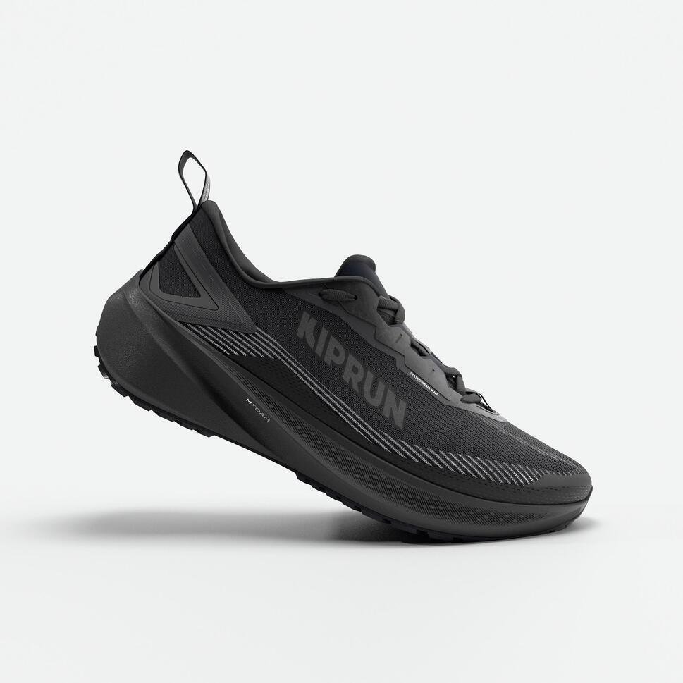 Decathlon Men's Kipcore Water-Repellent Running Shoes - Black