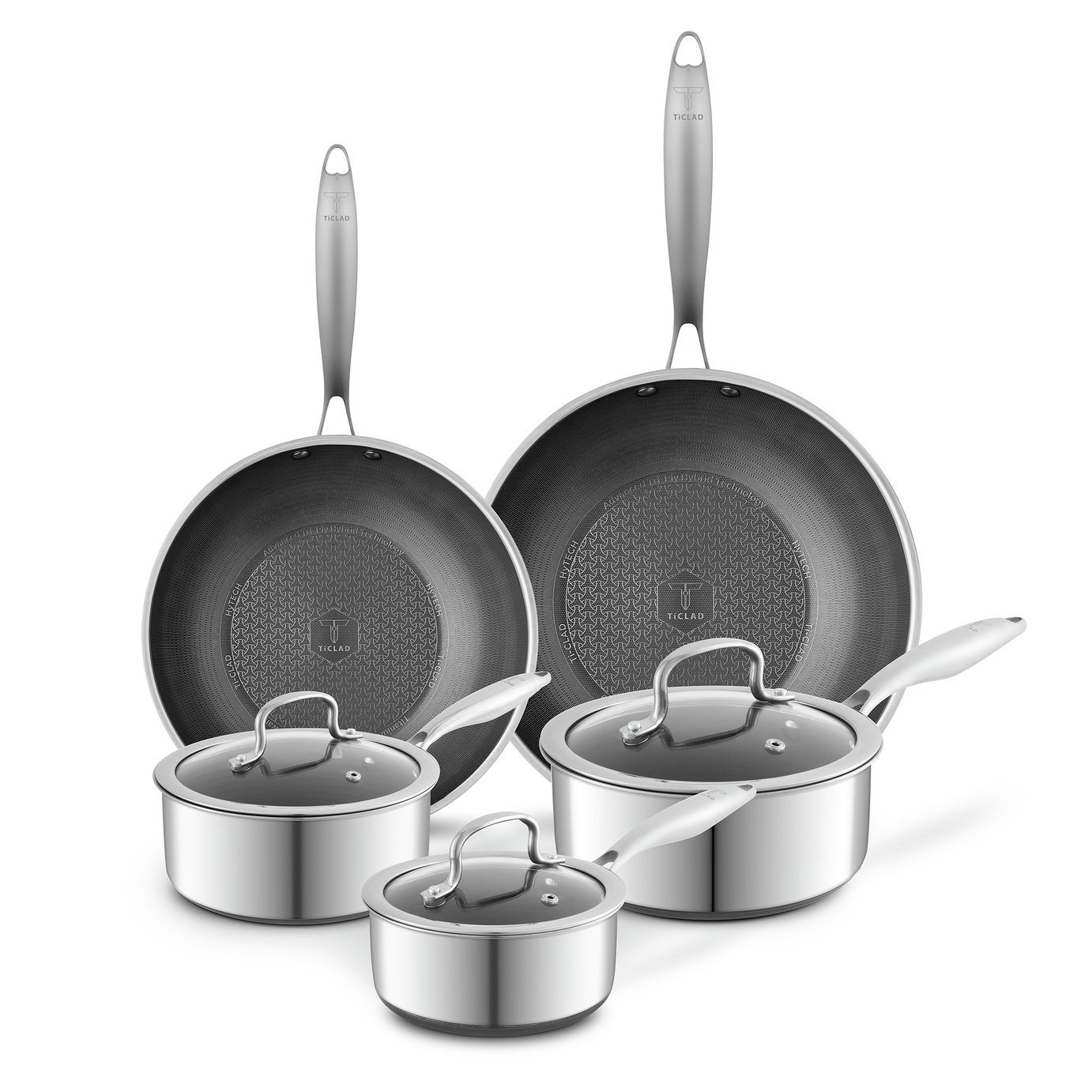 Tower Ti-Clad 5 Piece Non Stick Stainless Steel Cookware Set