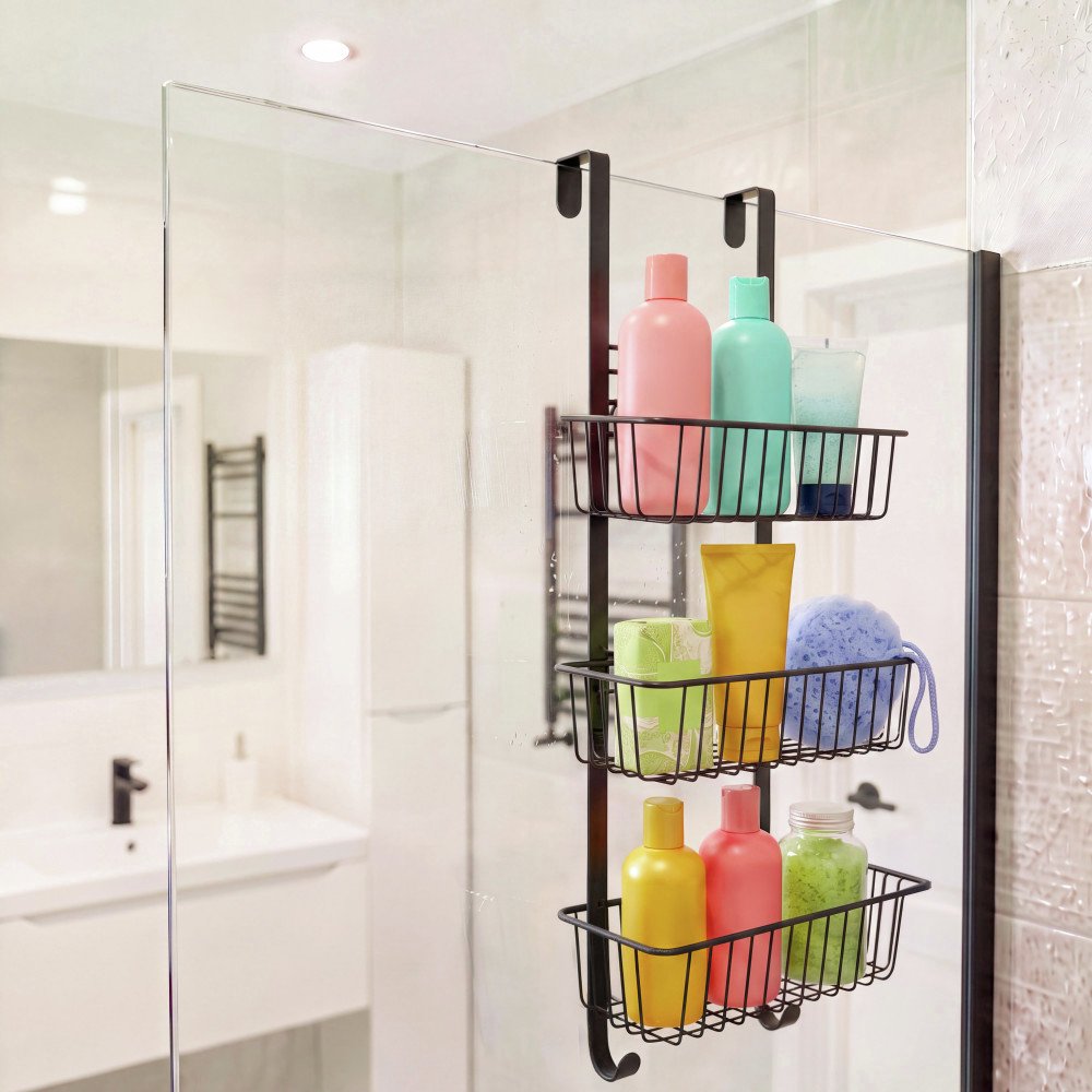 Beldray Antirust 3 Tier Metal Hanging Shower Caddy - Black