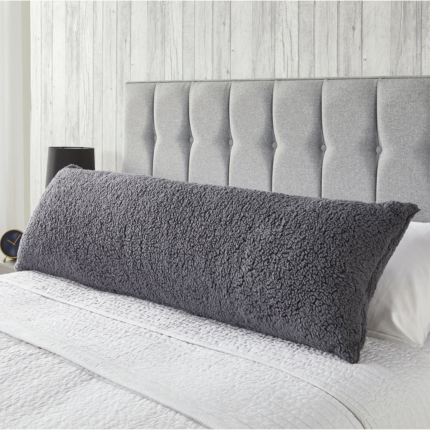 Downland Medium Bolster Pillow - Charcoal