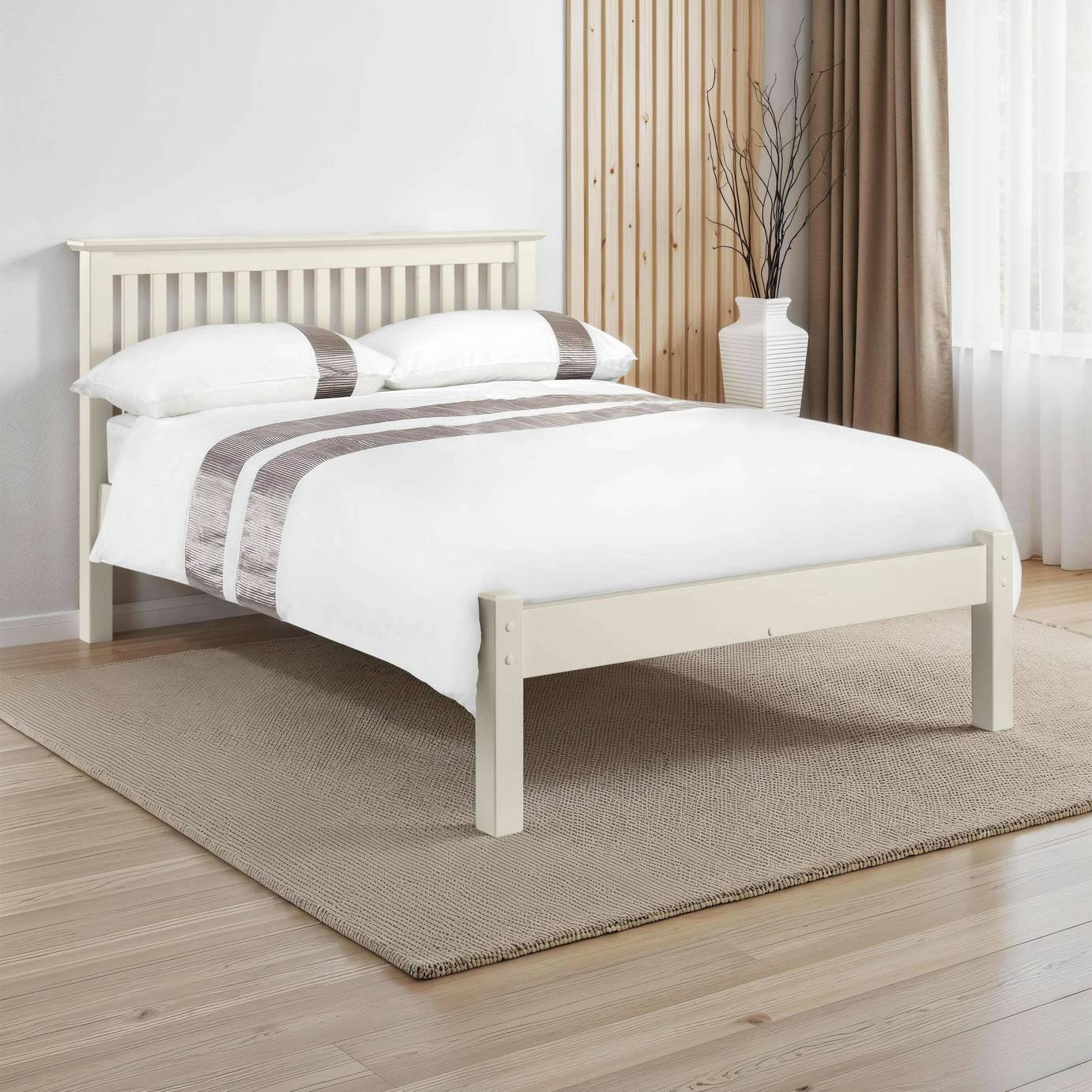 Julian Bowen Barcelona LFE Kingsize Bedframe - White