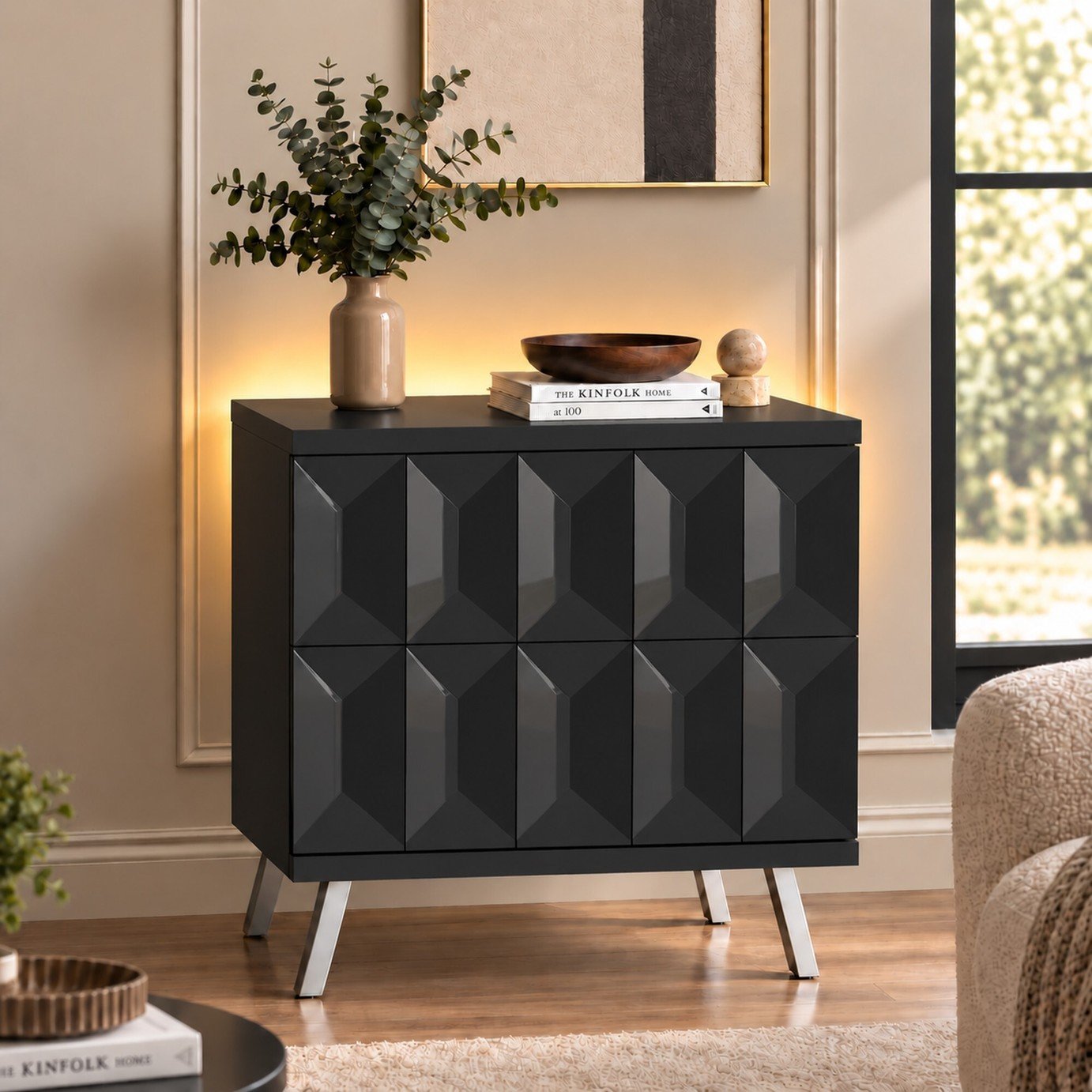 Frank Olsen Elevate Sqaure Side Table - Black