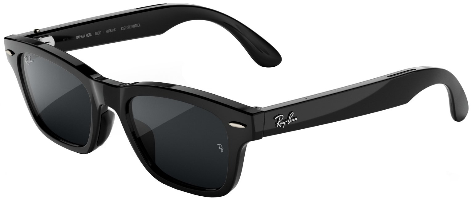 Ray-Ban Meta Audio Burbank - Shiny Black, Transitions Grey