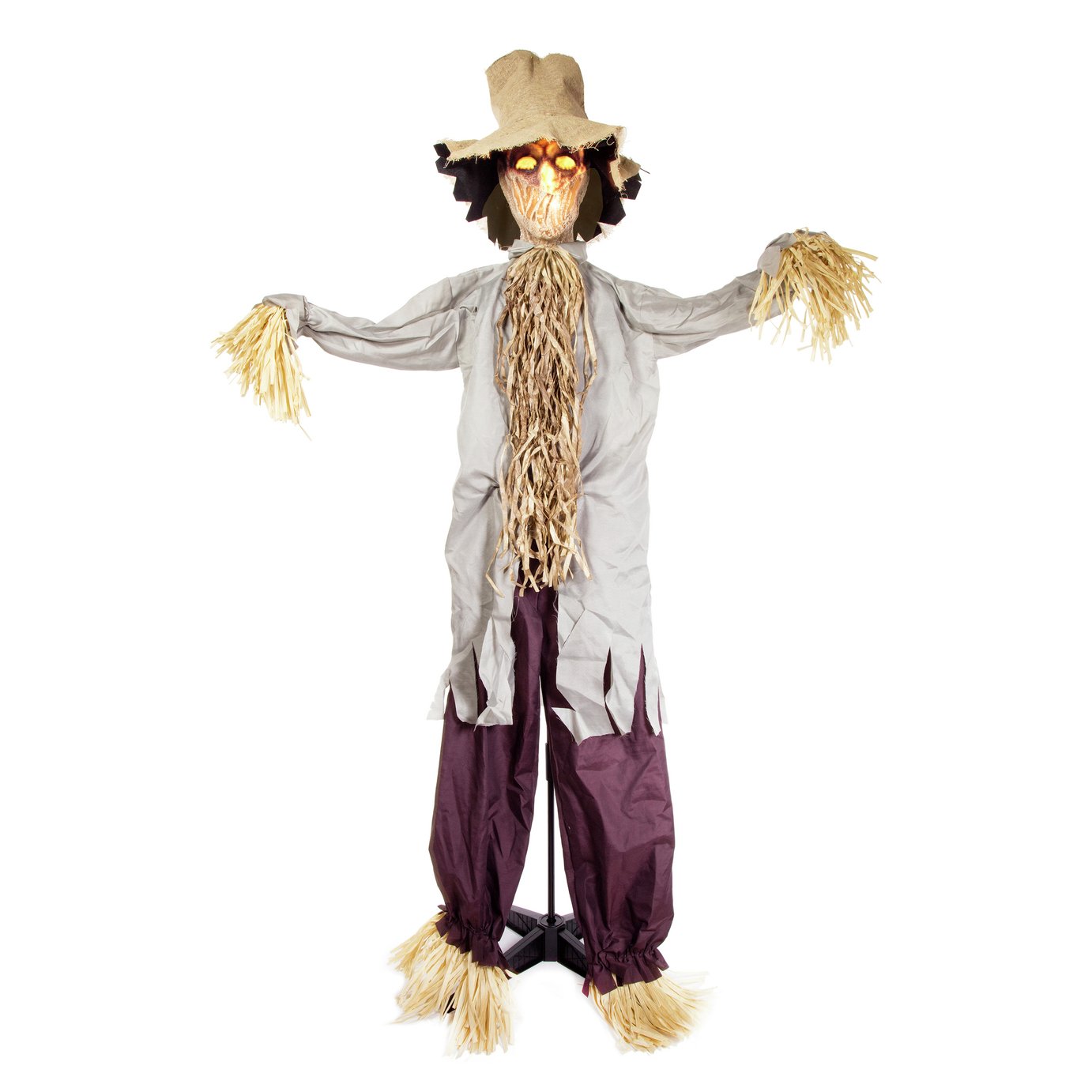 Premier Decorations Prelit Halloween Animated Shaking Scarecrow Decoration
