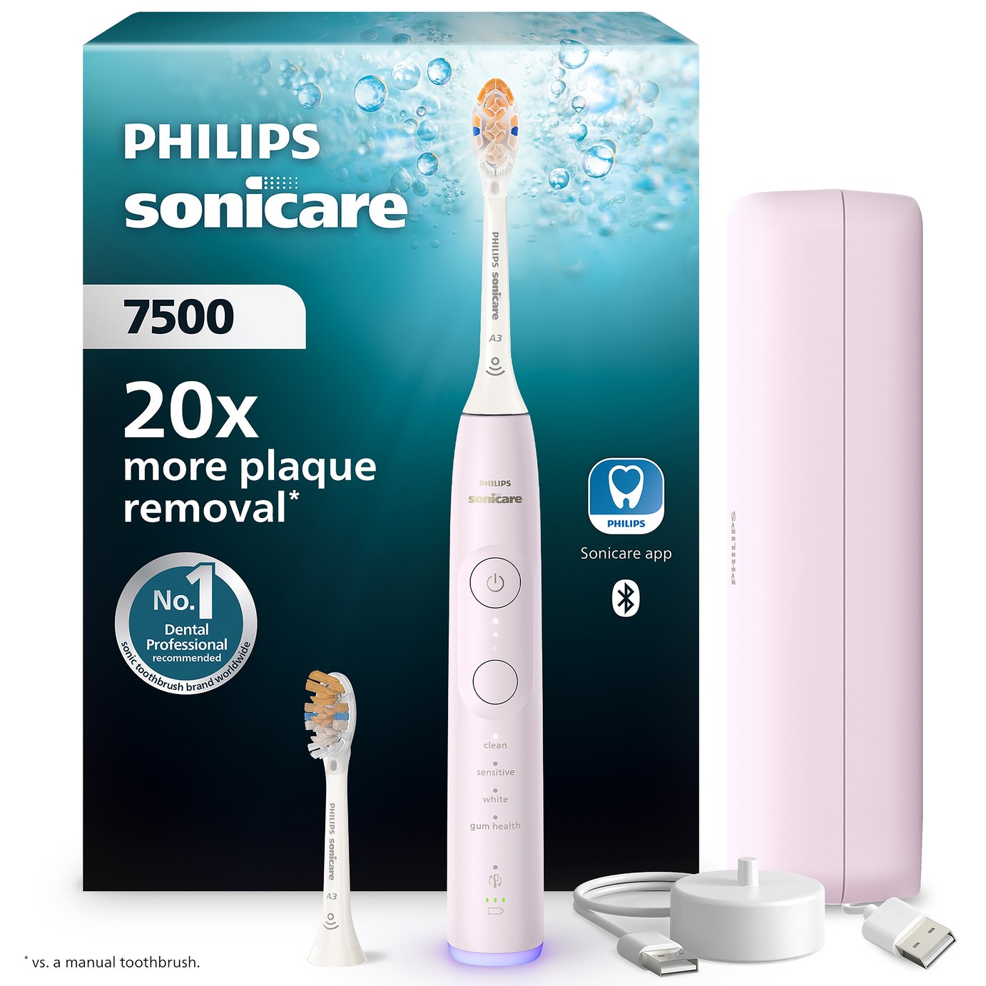 Philips Sonicare Series 7500 Sonic Electric Toothbrush - Pink
