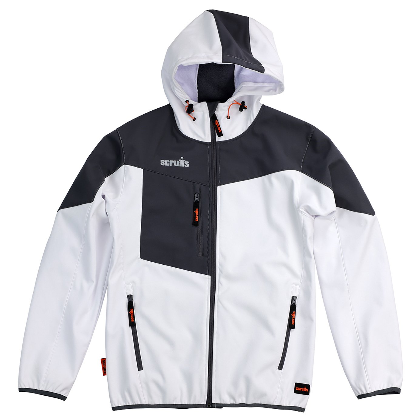 Scruffs Worker Softshell White and Graphite Jacket - Small