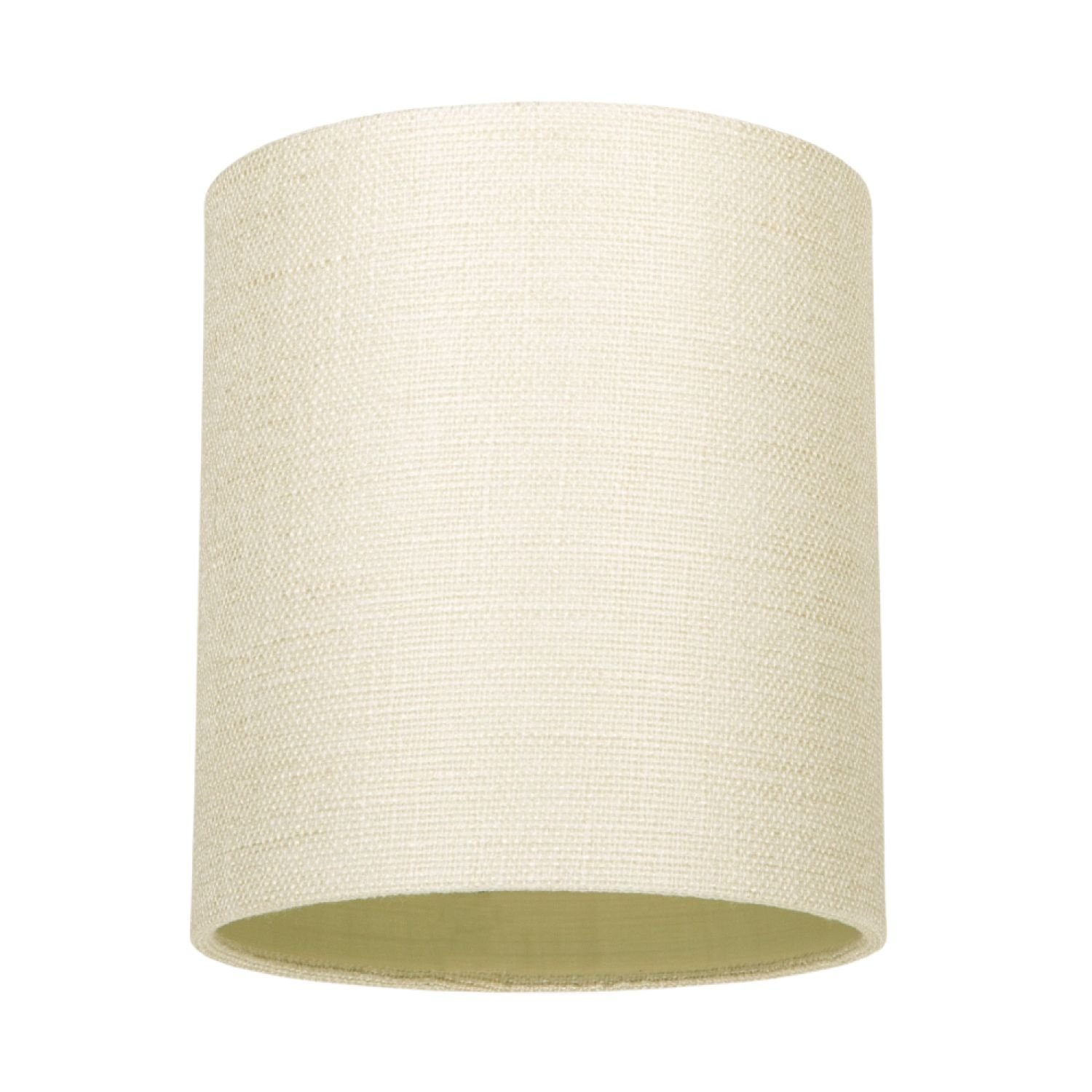Happy Homewares Sleek Cream Linen Fabric Cylindrical Lampshade - 16cm