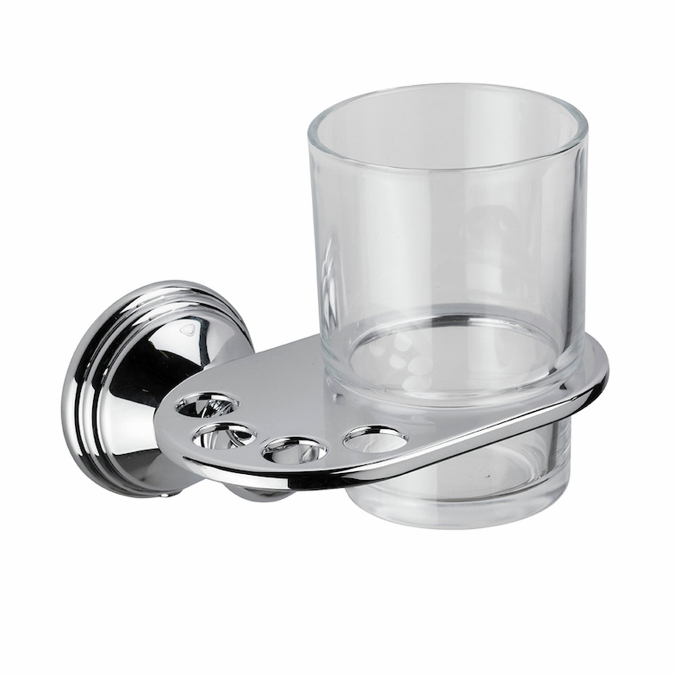 Westminster Tumbler & Toothbrush Holder - Silver