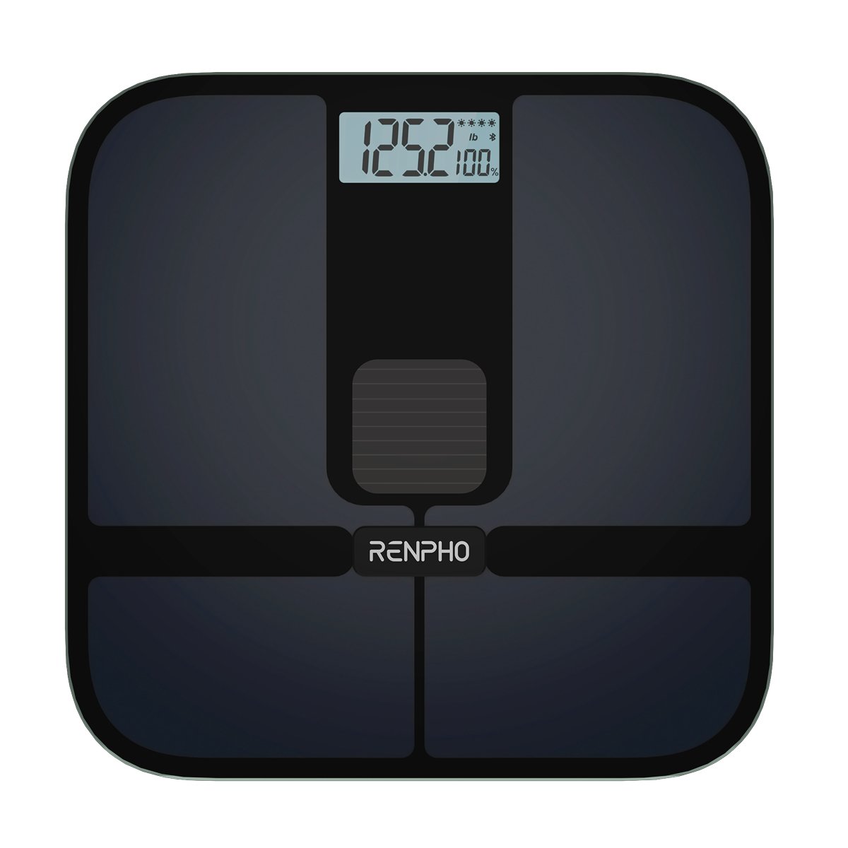 Renpho Elis Smart Solar Bathroom Scale - Black