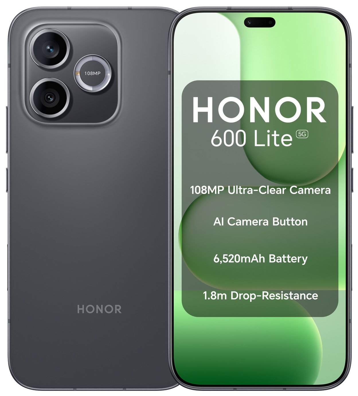 SIM Free HONOR 600 Lite 5G 128GB AI Mobile Phone - Velvet Black