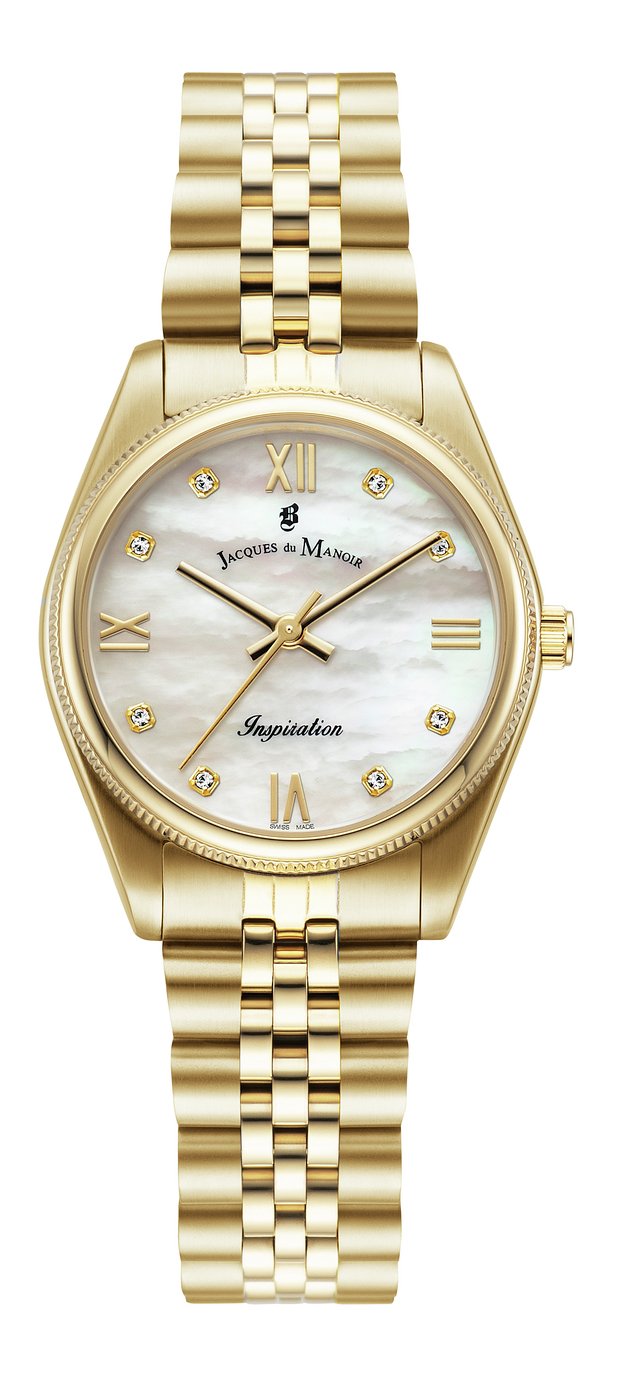 Jacques Du Manoir Ladies Gold Stainless Steel Bracelet Watch