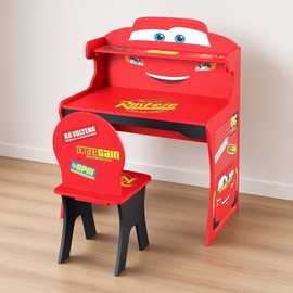 Disney Kids Lightning McQeen Petrol Pump Desk and Chair Set - Red