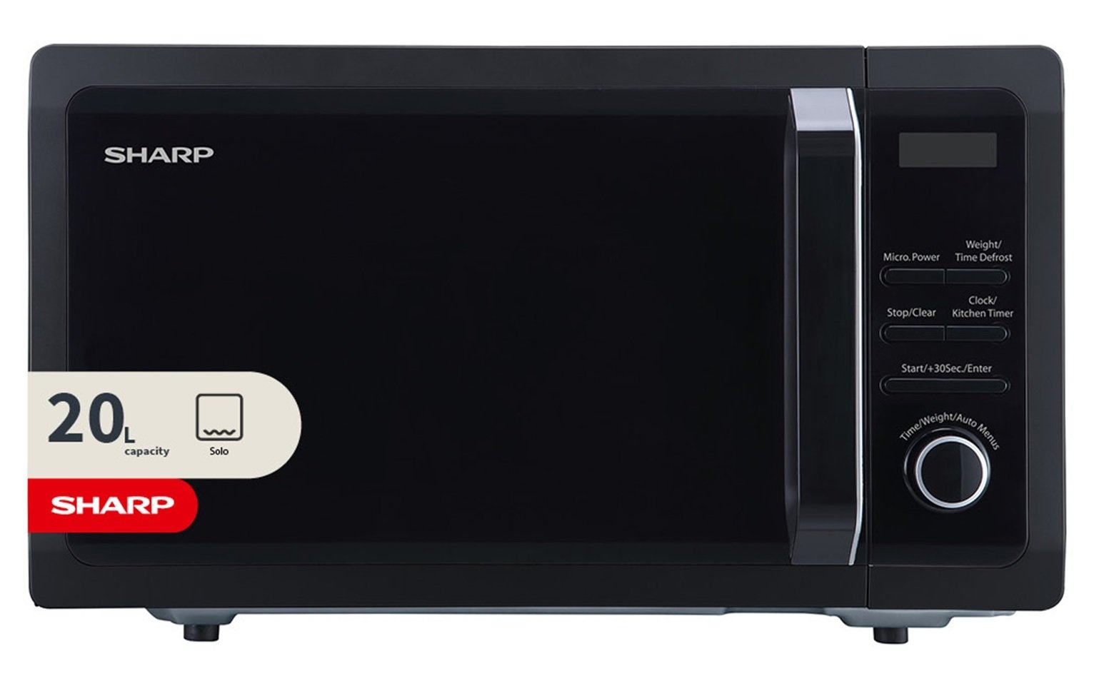 Sharp 800w Standard Microwave R274KM - Black