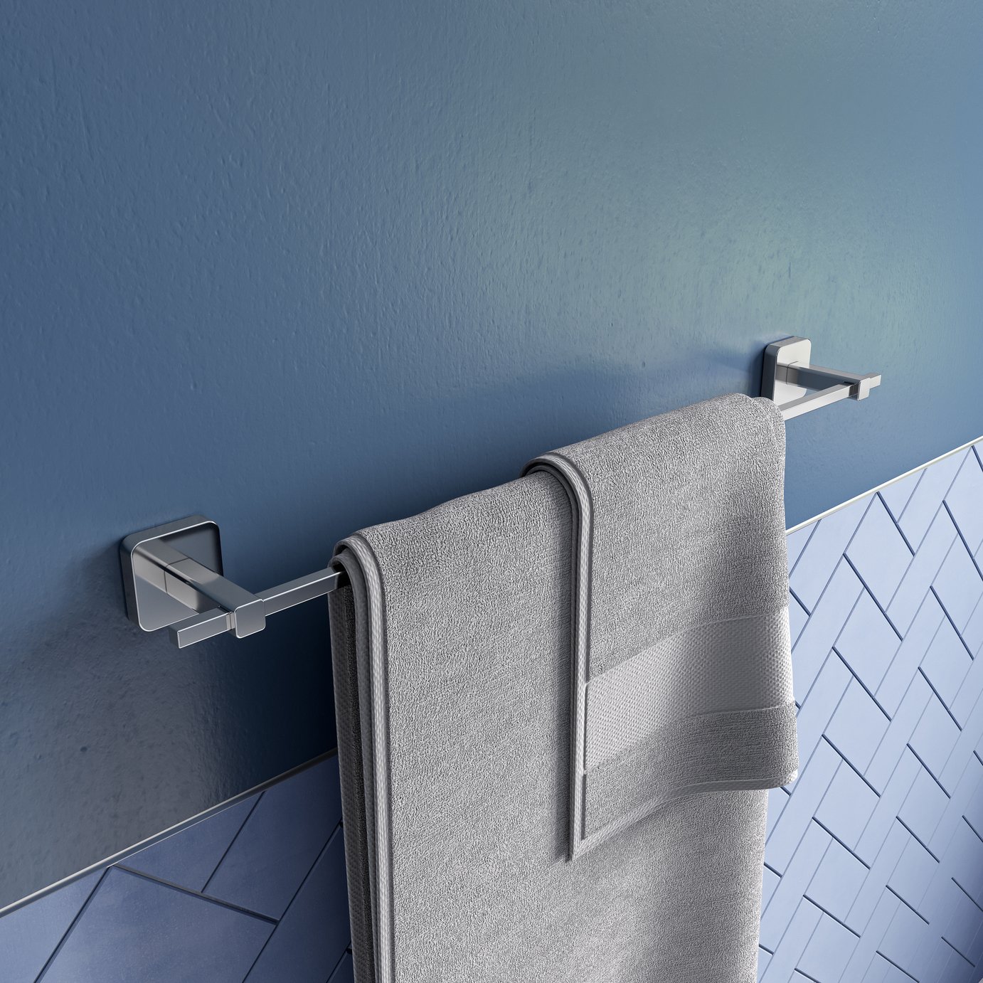 Camberwell Flexi Fix Towel Rail - Chrome