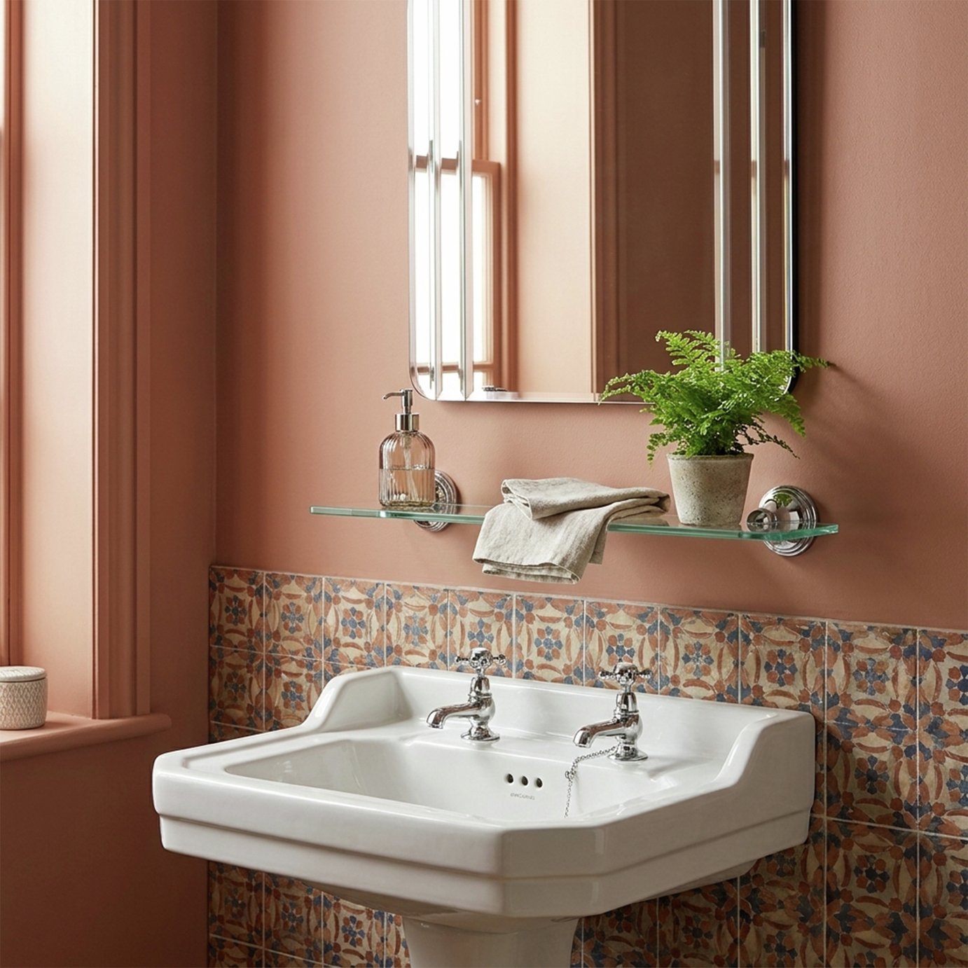 Westminster Glass Bathroom Shelf - Clear