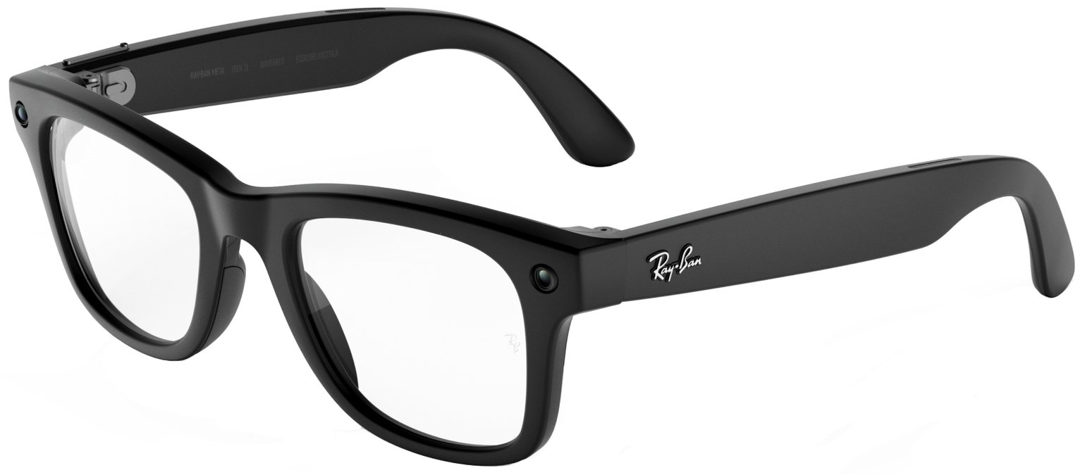 Ray-Ban Meta (Gen 3) Wayfarer Large - Matte Black, Clear