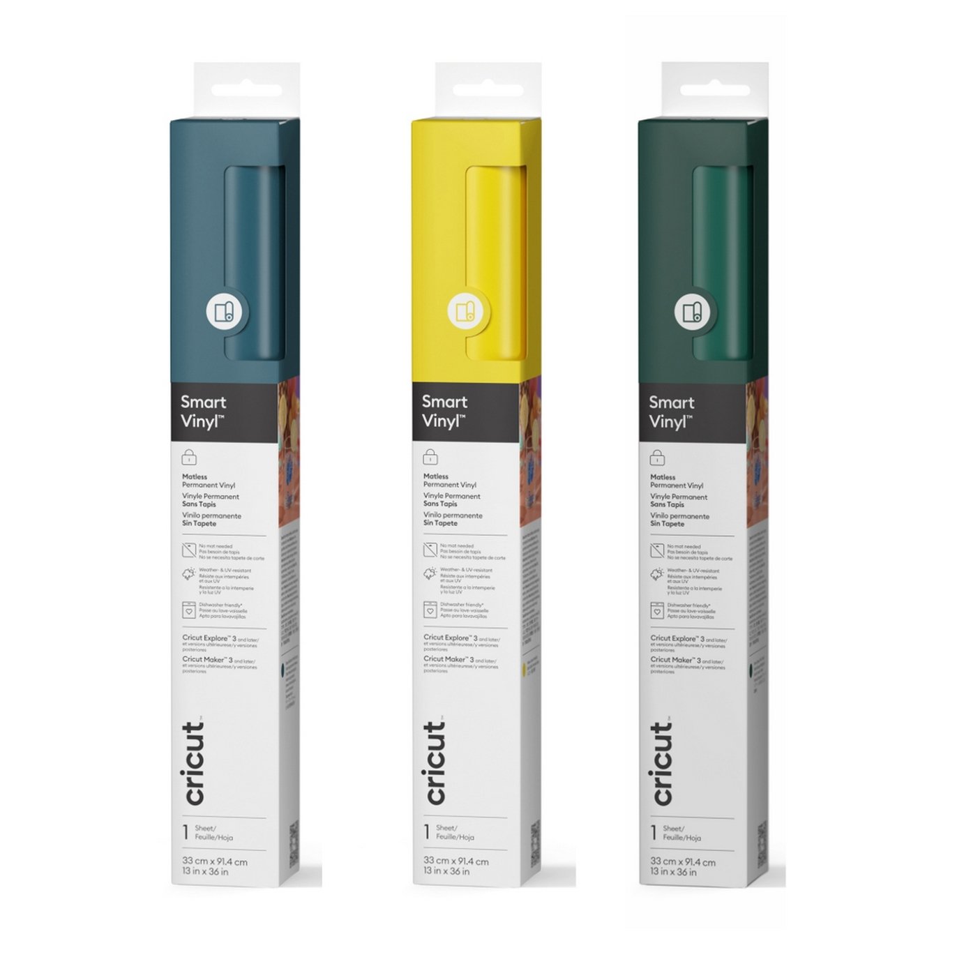 Cricut Smart Permanent Vinyl Rolls Pack of 3