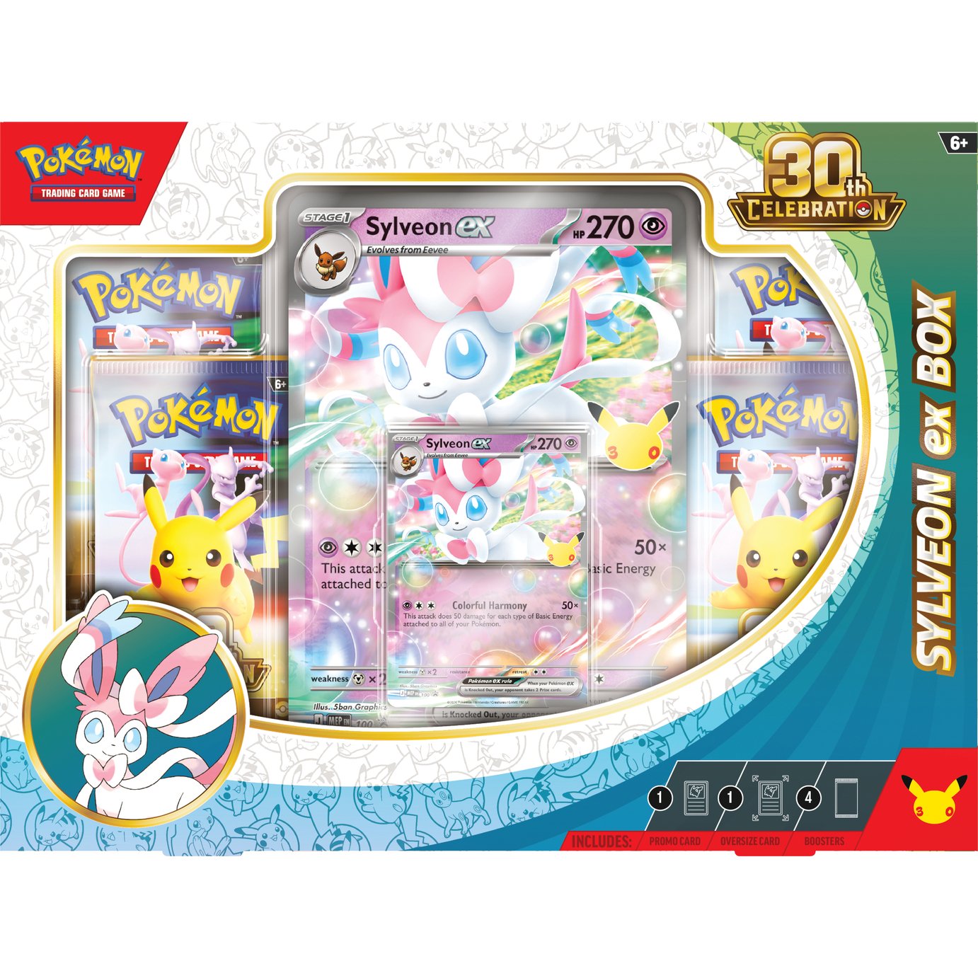Pokémon 30th Celebration Sylveon ex Box Booster Pack Trading Card