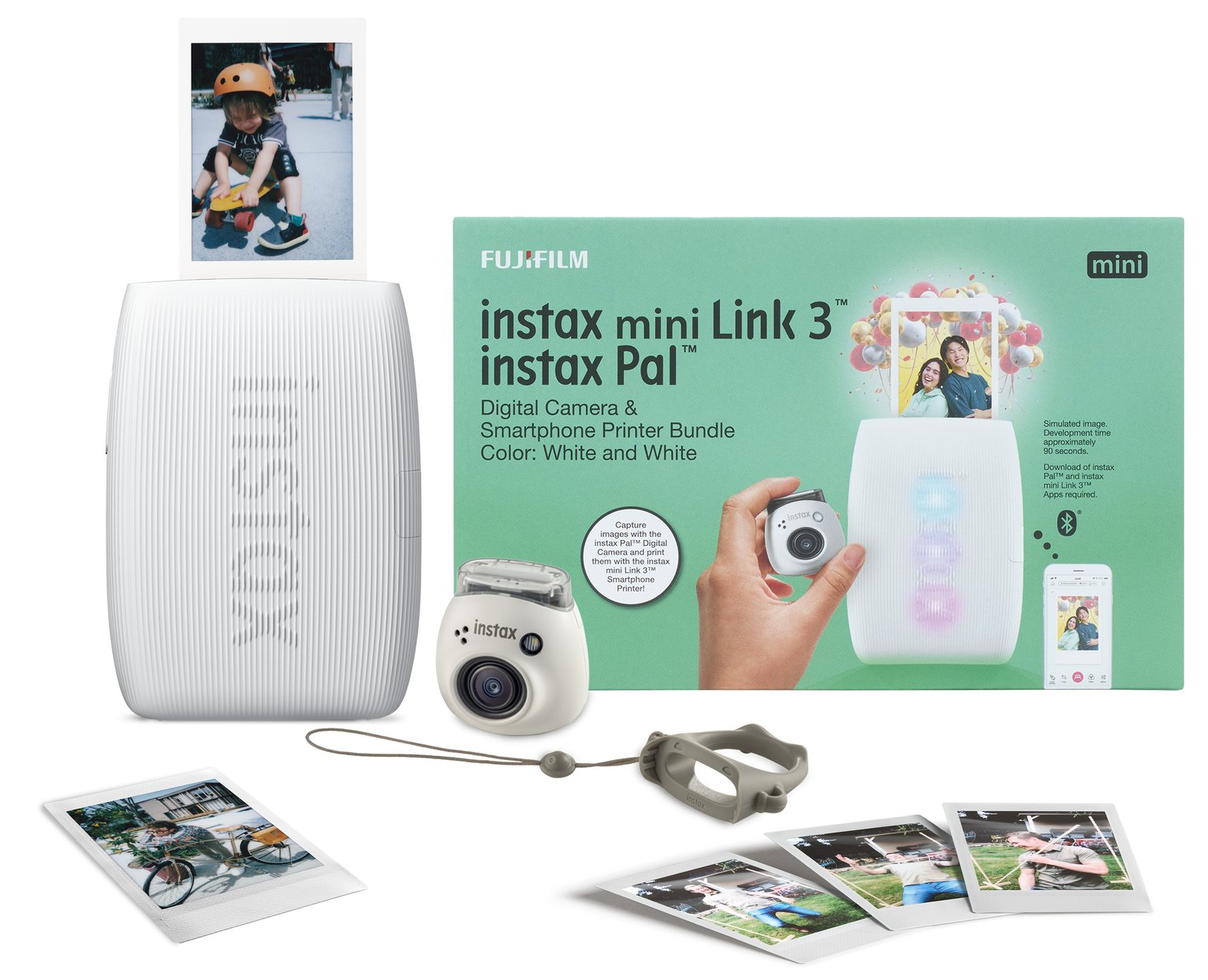 instax Mini Link 3 Pal Digital Camera and Smartphone Printer Bundle
