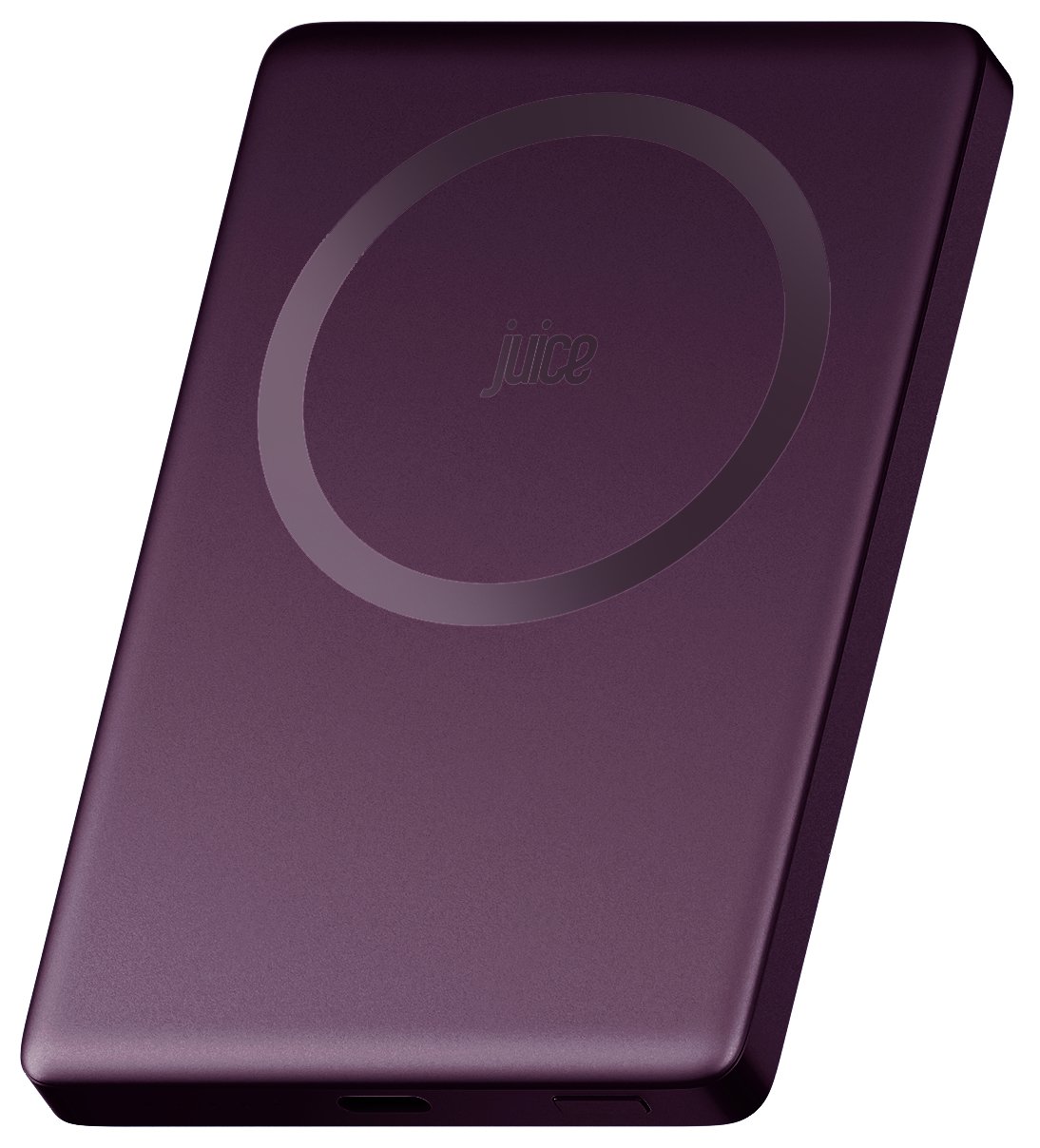 Juice 5000mAh Magnetic Ultra-Thin Portable Power Bank - Burgundy